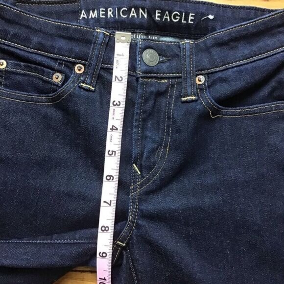 Aeo skinny dark blue jeans 26 - Picture 8 of 9